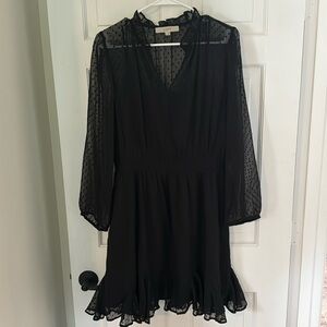 Black dress with built in shell.